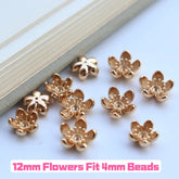 #12/14 MM Flowers FIT 4/6mm Beads Charms For DIY Jewelry Accessories